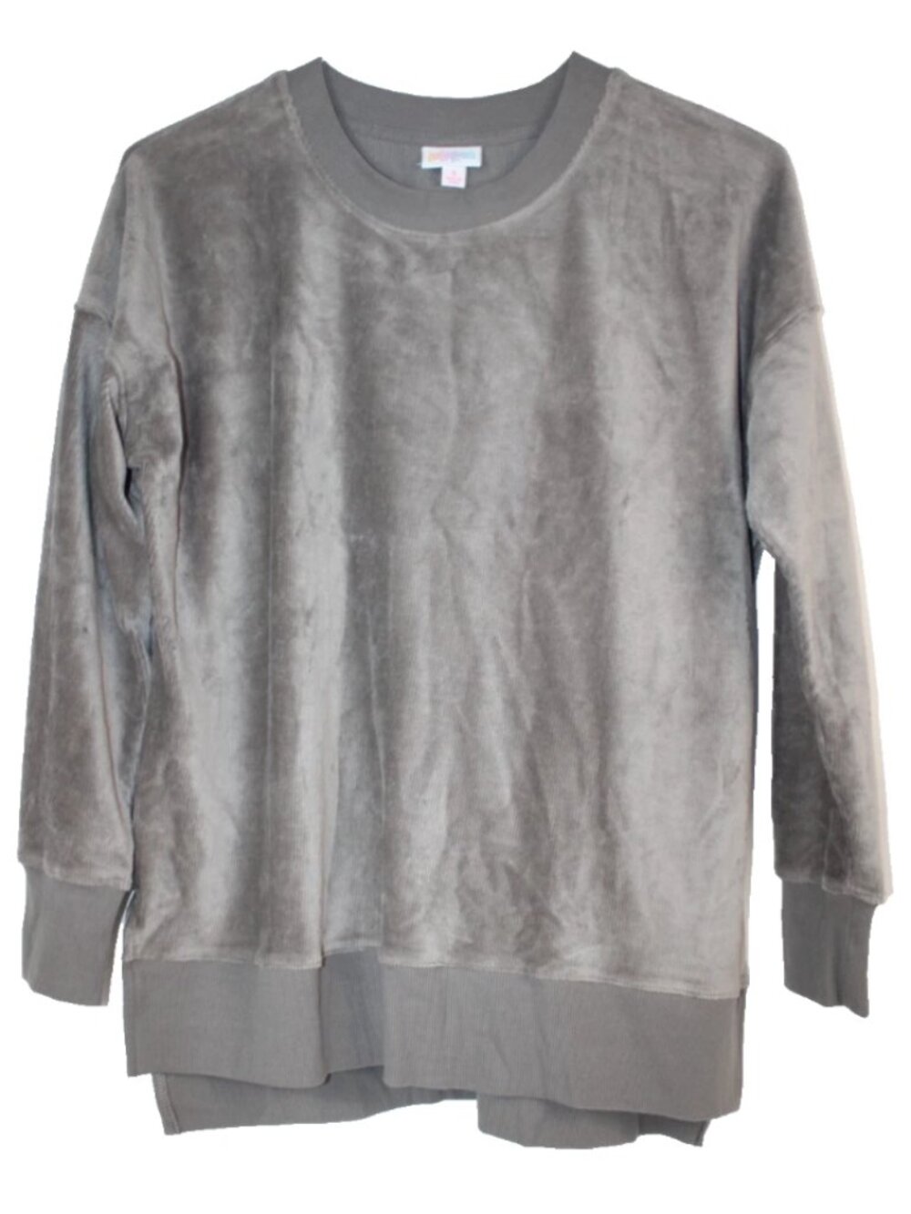 LuLaRoe HANNAH Crewneck Sweater Women's Top Shirt NWT Size S Small Solid Gray